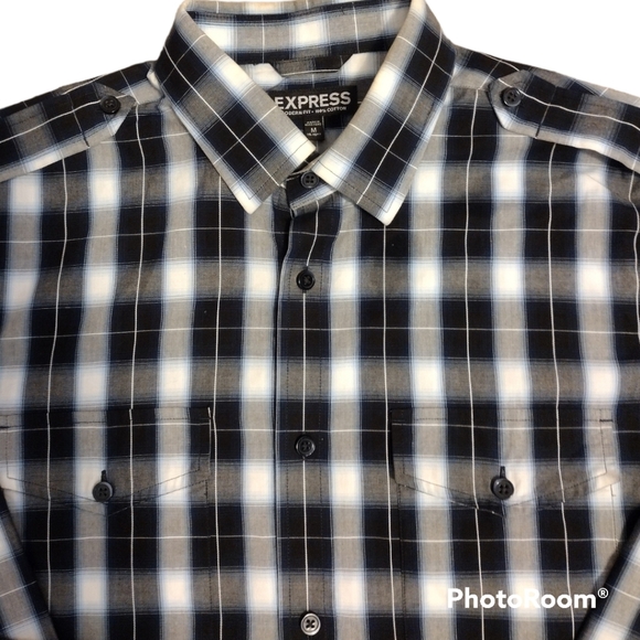 Express Modern Fit Men's  Button Down Shirt - Picture 5 of 5